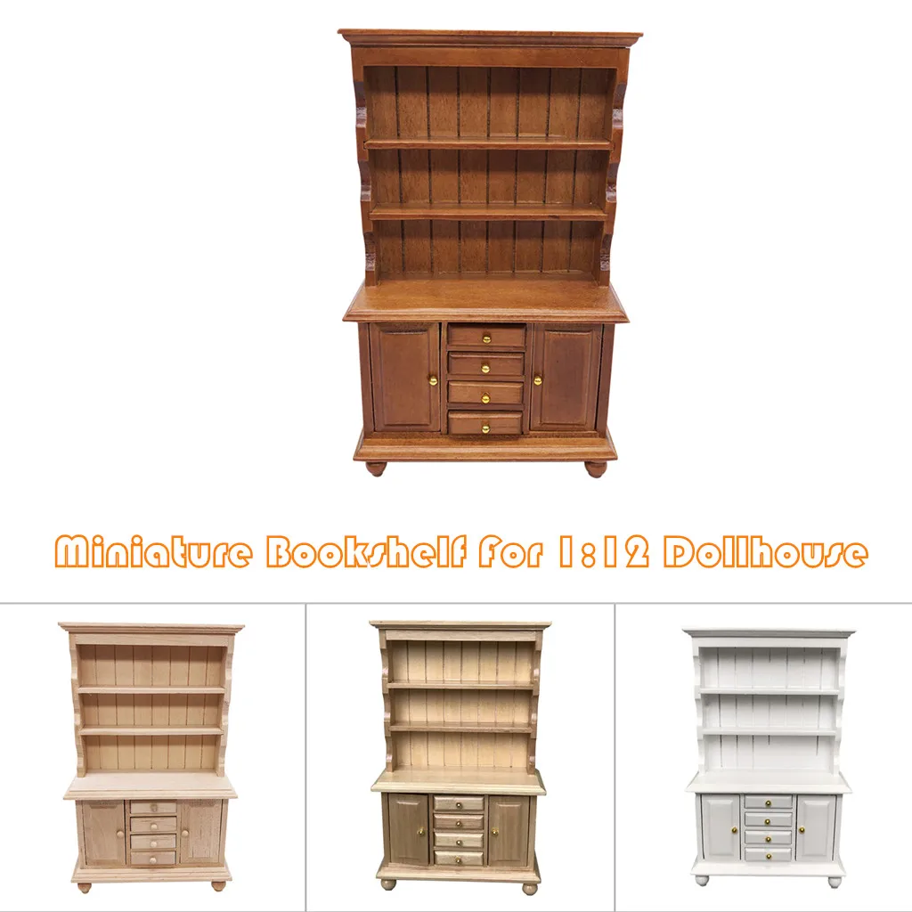 

1PC Exquisite 1:12 Bookshelf 4 colors vividly Cute Dollhouse Miniature Tools Accessory Living Room Kids Pretend Play Toy W710