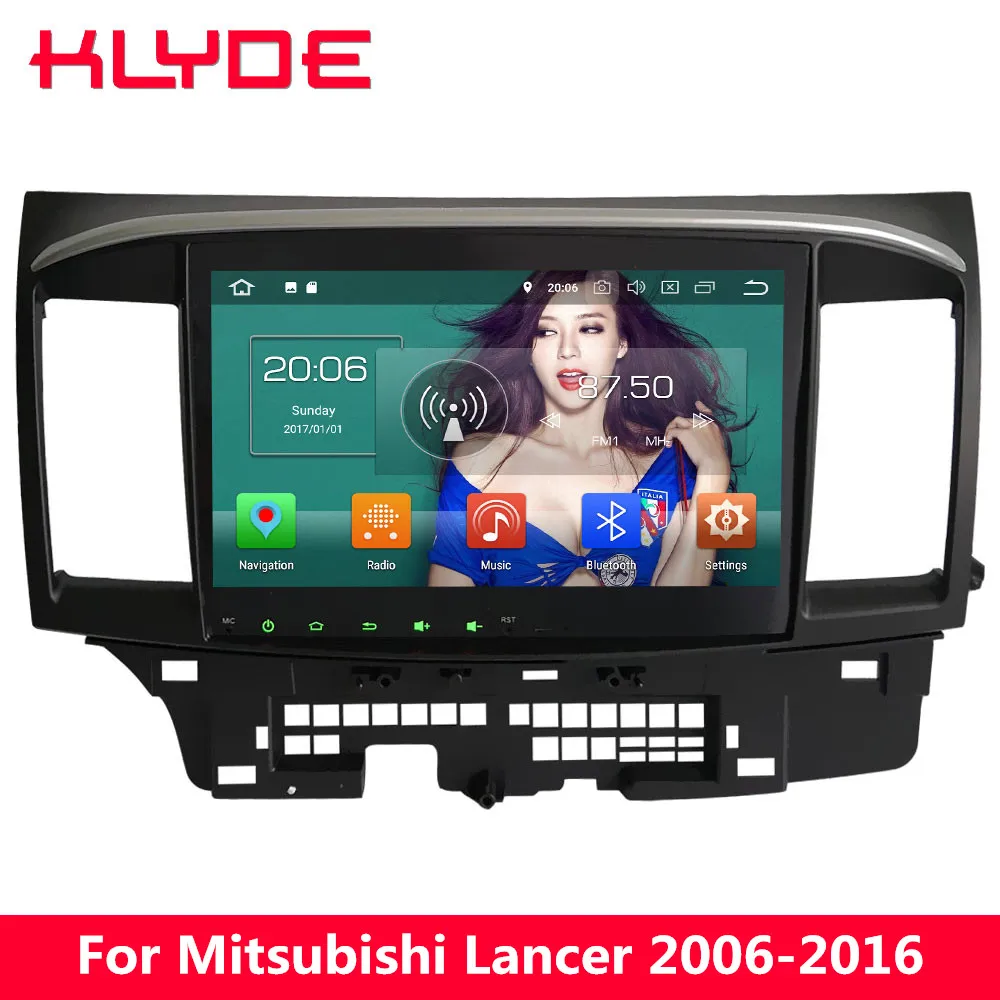 KLYDE 4G Octa Core Android 8 4G B + 32 ГБ dvd-плеер автомобиля для Mitsubishi Lancer 2006 2007 2008 2009 2010 2011 2012 2013 2014 2015-16