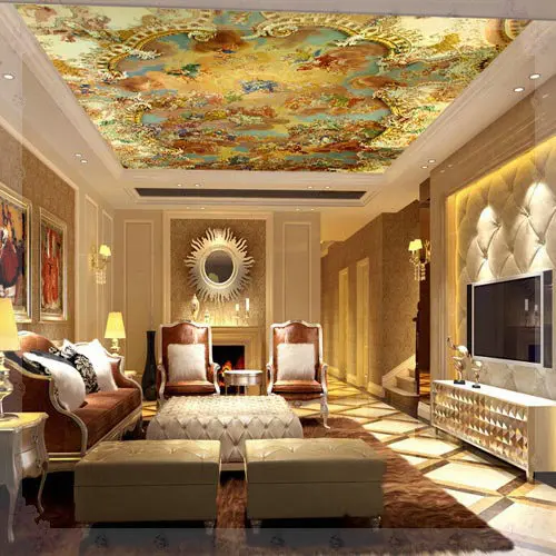 Suspended Ceiling Murals Wallpapers Large Photo Wallpaper 3D for Dining