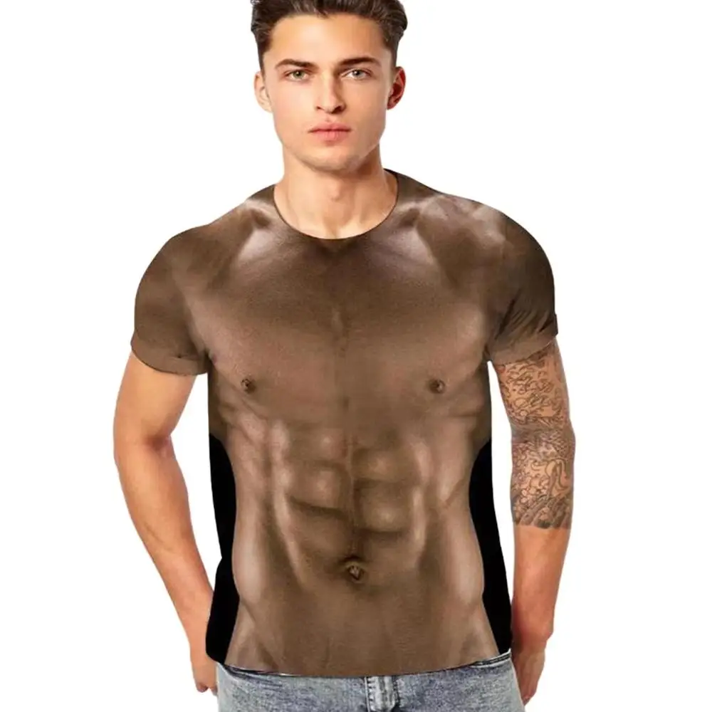 

Eye-Catching Design Men T Shirt Funy Human Body 3D Print Men Summer Spring Casual T-Shirt Beachwear Beach Tops For Male tshirt