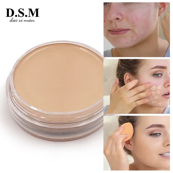 

D.S.M Professional Cream Concealer 4 Colors Waterproof Full Cover Pores Oil-Control Foundation Base Cream Facial Concealer