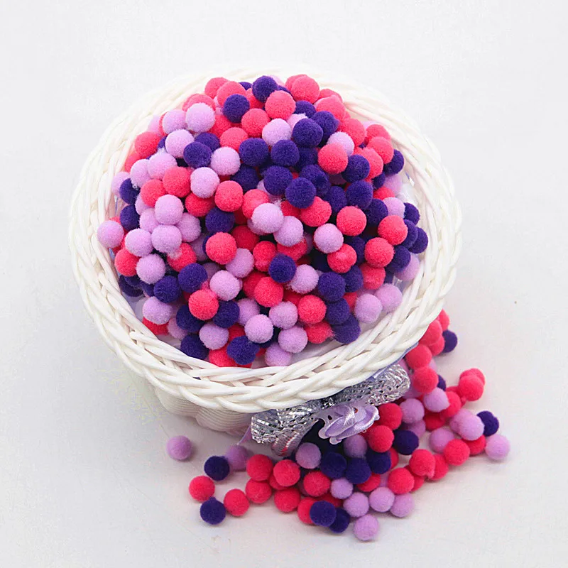 Мини Помпон 8 мм Pom Poms Ponpon многоцветные Pompony ремесла поставки DIY для детской игрушки швейные украшения для дома и свадьбы 20 г