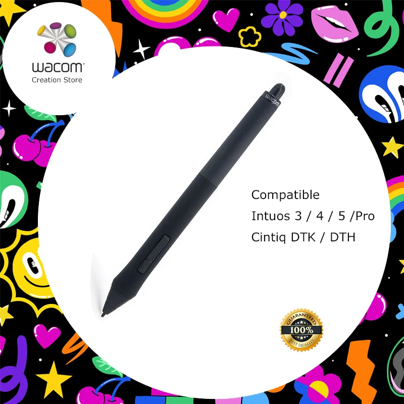 

Wacom Grip Pen (KP-501E) Replacement Drawing Pen for Wacom Intuos 3 / 4 / 5 Intuos Pro Cintiq Series Tablets