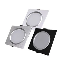 Светодиодный квадратный светильник 3 Вт 5 Вт 7 Вт 12 Вт Серебристый Белый Черный AC110V 220 В светодиодный потолочный светильник для кухни/дома/Внутреннее освещение служебных помещений