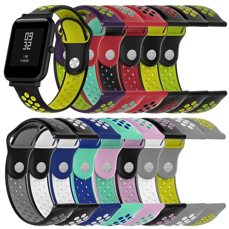 

Colorful Silicon Wristband Strap For Xiaomi Huami Amazfit Bip Bit Watchband Wrist Strap 20MM Sport Band For Amazfit Bip Bracelet