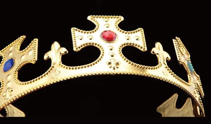 Вечерние косплейная Корона King queen принцессы Королевский драгоценный камень в виде короны для детей взрослых Корона Головные Уборы Хэллоуин Рождество производительность rong