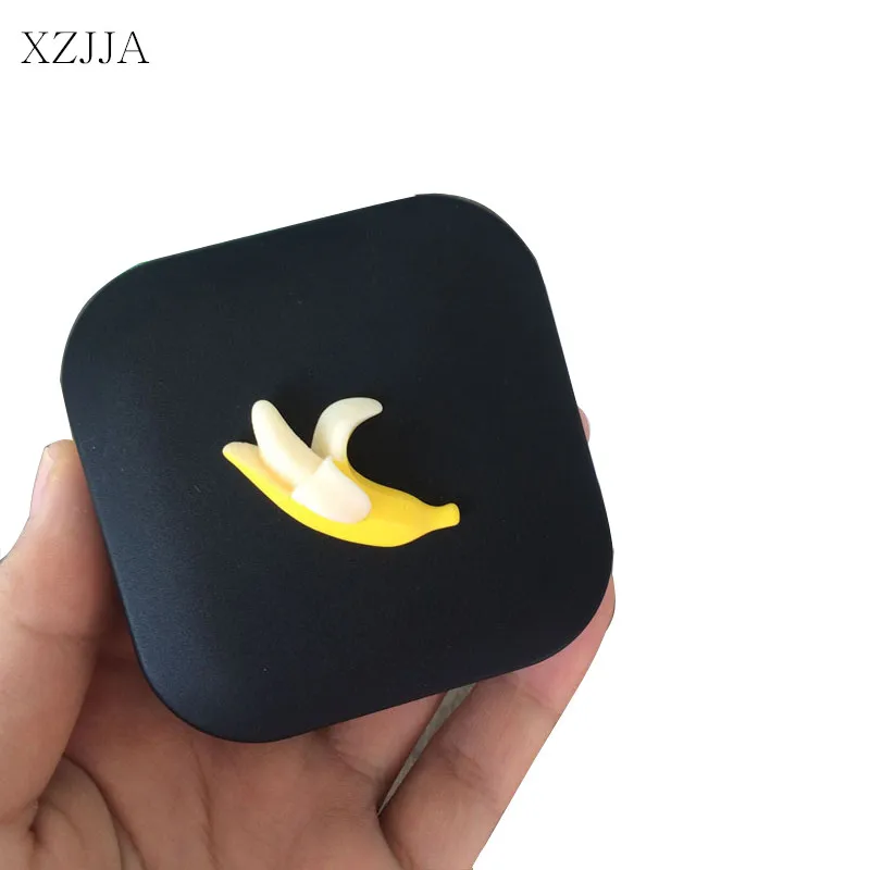 

XZJJA Fashion Banana Women Contact Lenses Storage Box Cute Contact lens Case Box Eyes Care Kit Holder Washer Cleaner Container