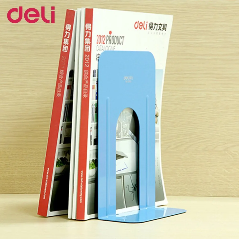

Deli 9263 Solid Color Practical Book Stand Ends 230MM Height Durable Heavy Duty Metal Book End Shelf Bookend Holder Office