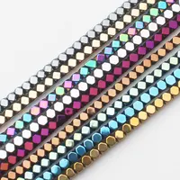 Hématite naturelle très brillante! Perles carrées en hématite à facettes de 15 pouces, pour la fabrication de bijoux de bracelets et de colliers à faire soi-même 5
