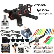 DIY FPV мини-Дрон QAV210 Квадрокоптер комплект D2204 2300+ Red Hawk BL20A ESC+ NAZE32 10 dof+ 700TVL камера+ Видео очки+ FS-I6S