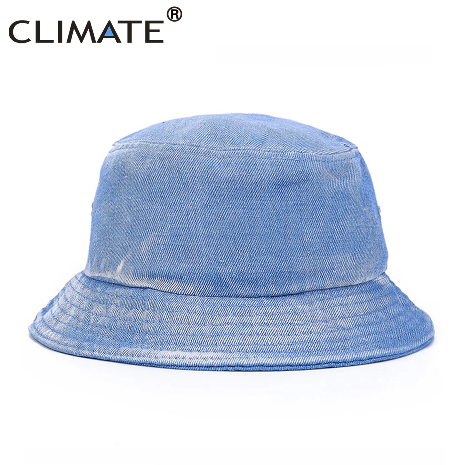Панама из денима для мужчин и женщин CLIMATE хлопковая в стиле хип хоп пляжа