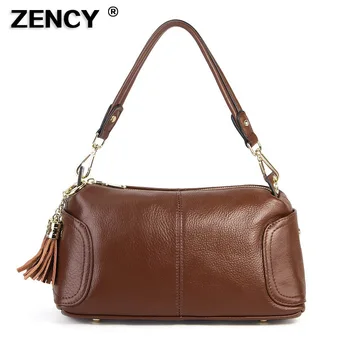 

Small Fashion Original Soft Genuine Cow Leather Women's Shoulder Handle Bags Soft Real Cowhide Cross Body Messenger Tote Handbag