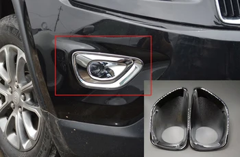 

TTCR-II Accessories For Jeep Grand Cherokee 2014 2015 Front Fog Lamp Light Cover Car Accessories Styling Detector Trim Sticker