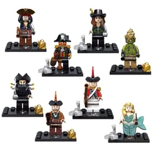 8pcs lot Pirates of the Caribbean Kid Baby Toy Mini Figure Building Blocks Sets Toys Minifigures