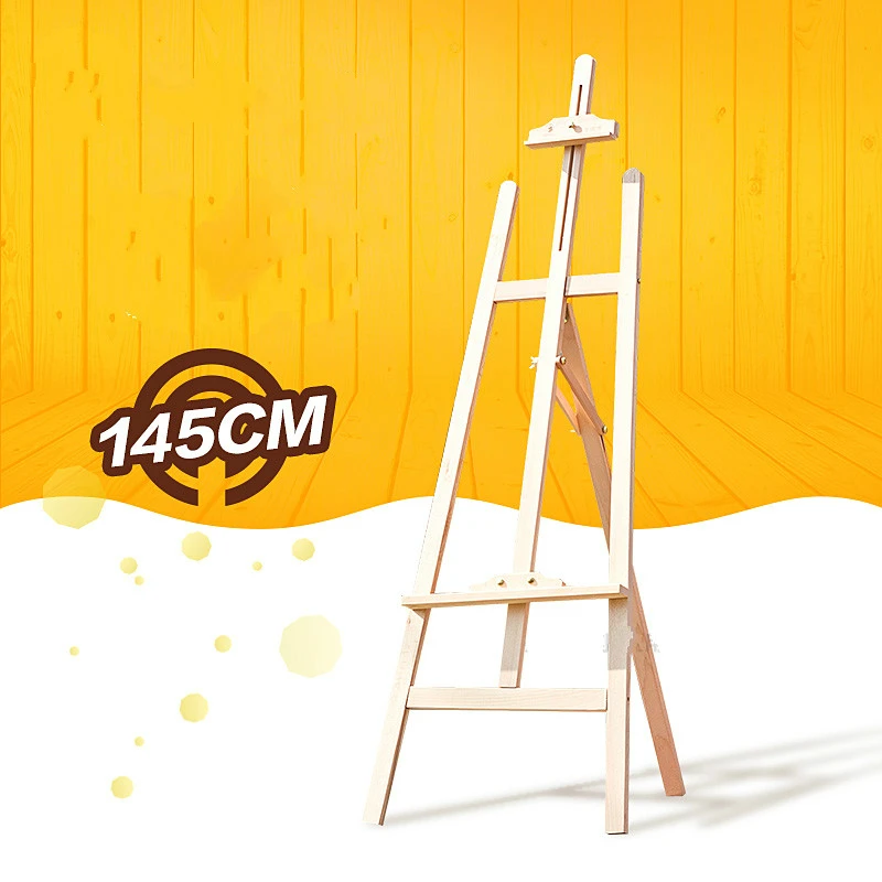 

High quality beech detachable easel display advertising easel 1.45m height wooden watercolor easel art tools painting supplies