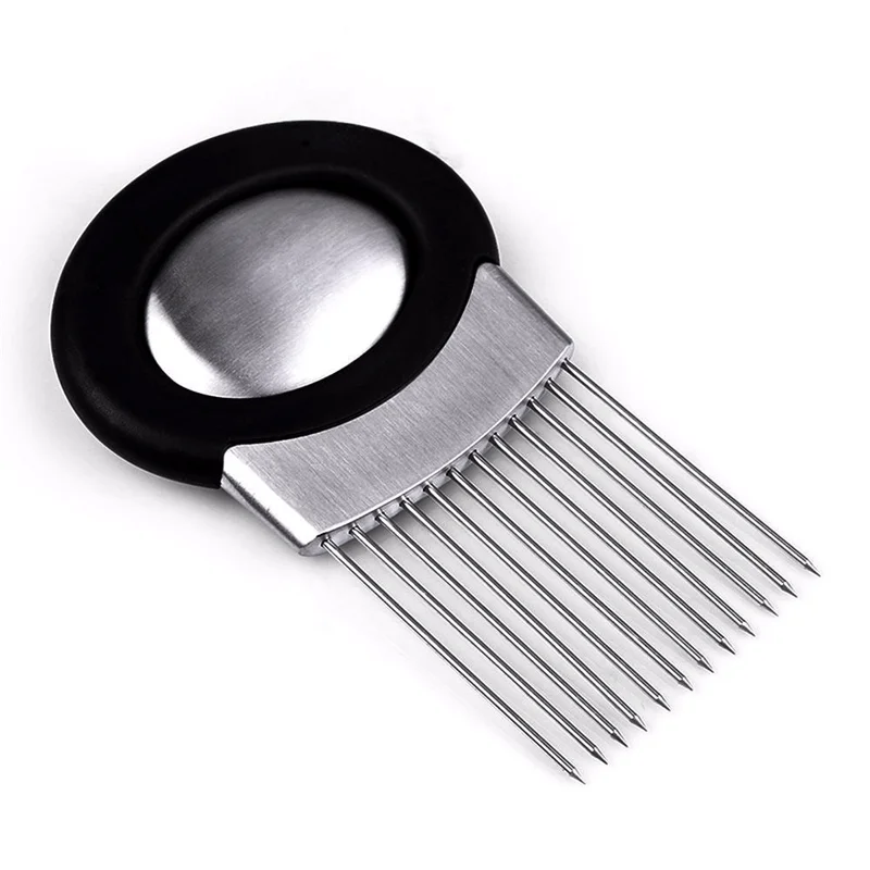 Onion Holder for Slicing All-In-One Potato holder Odor Remover Vegetable Slicer Onion Chopper Stainless Steel