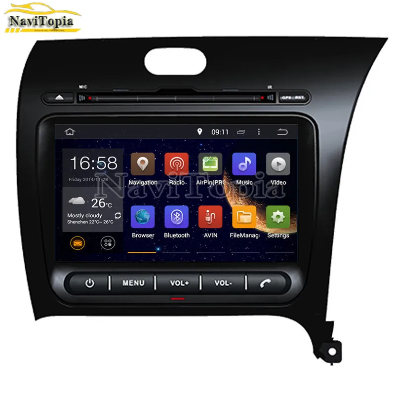 Sale NAVITOPIA 4G RAM 64G ROM PX6 Six Core Android 9.0 Car DVD GPS Navigation for Kia Cerato/K3/Forte RHD 2013 2014 2015 2016 2017- 1