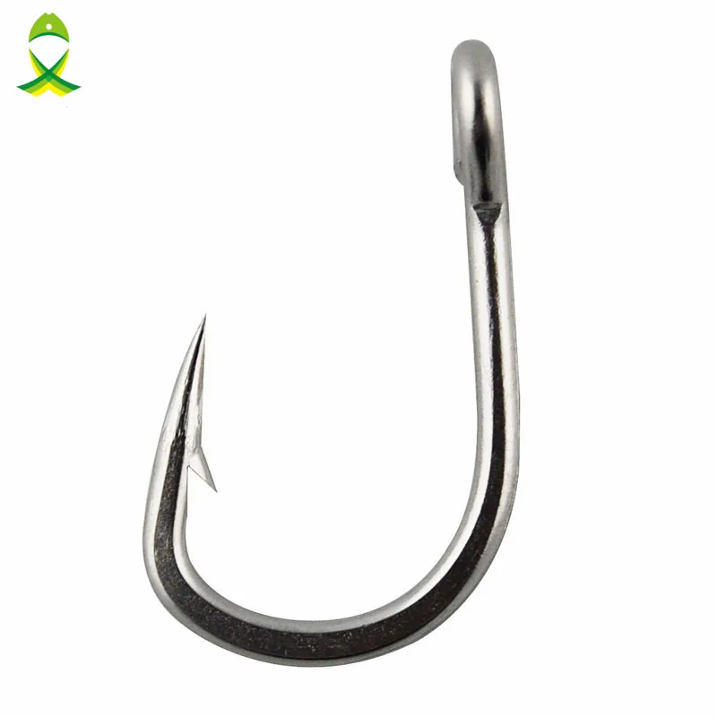 200PCS Fishing Hooks Saltwater O'Shaughnessy Forged Fish Hooks Stainless  Steel Long Straight Shank J Hooks Fishing 1/0-10/0