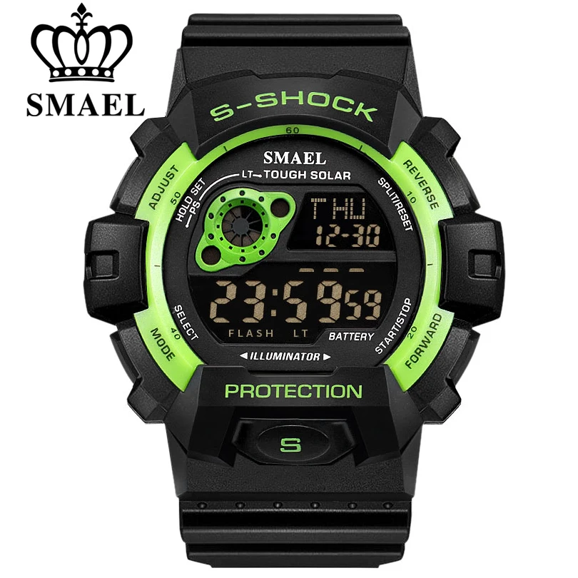 

SMAEL Brand New Fashion Men Sports Watches Military Man Electronic LED Digital Watch Male 30M Waterproof Relogio Masculino