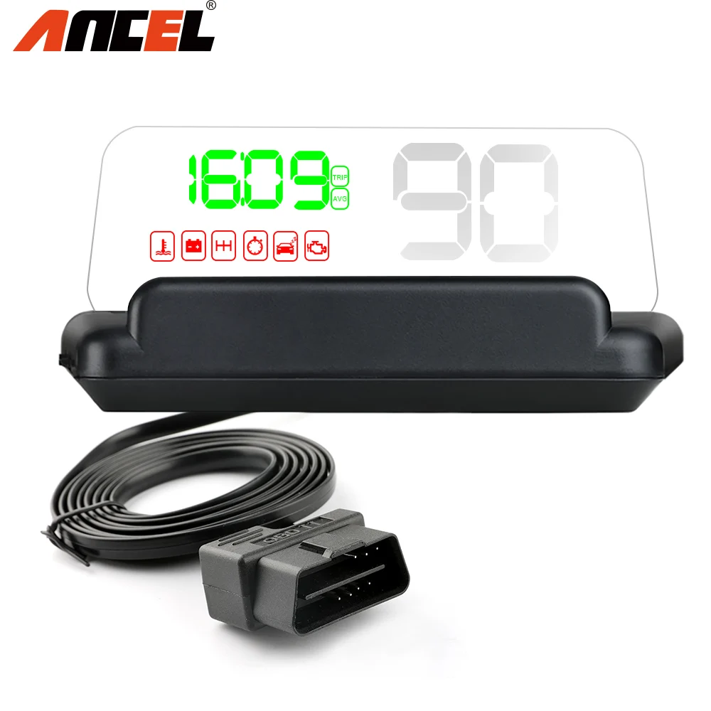 

Ancel C500 Car HUD Head Up Display OBD2 Fuel Consumption Over-speed Alarm Temperature Voltage Smart Digital HUD Diagnostic Tool