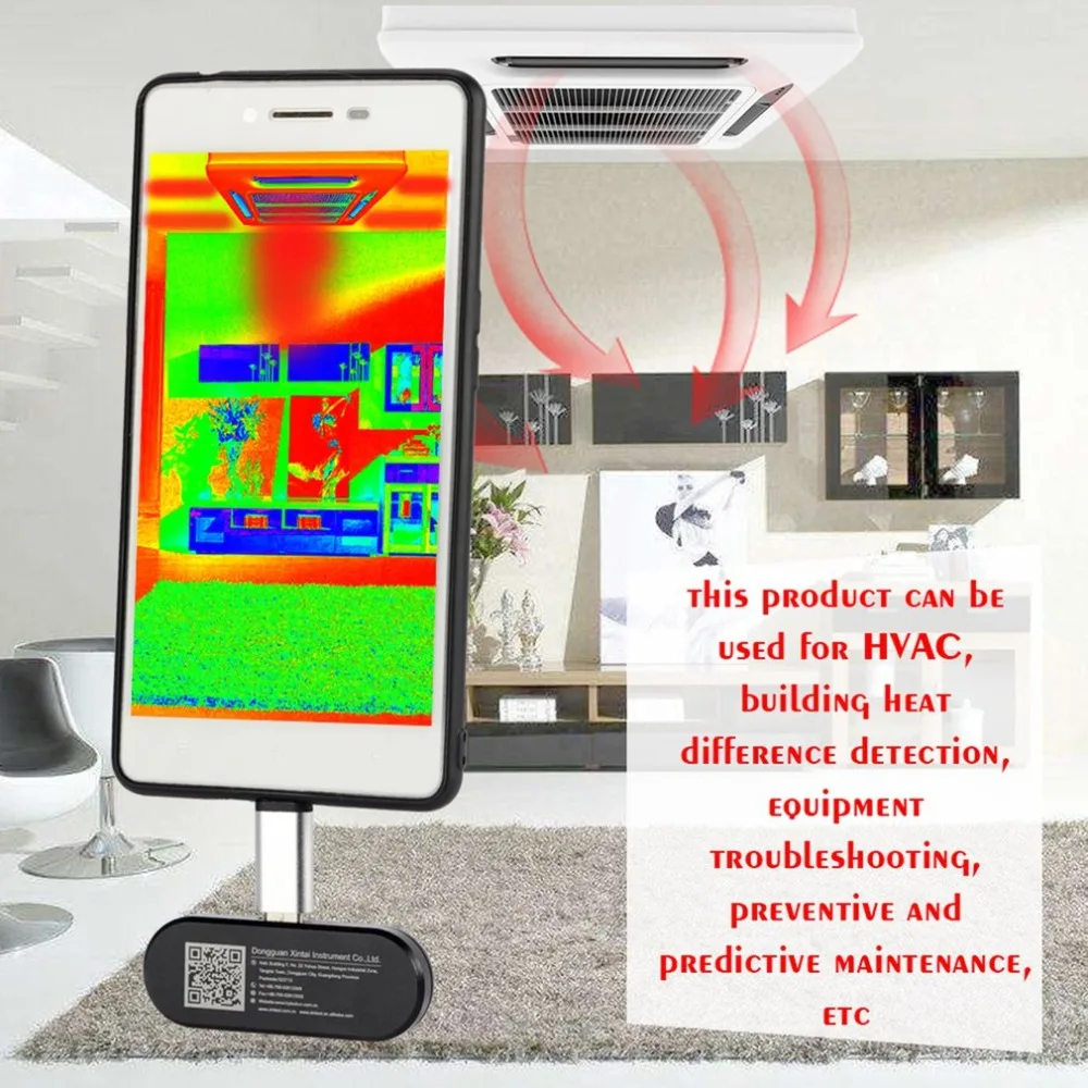 Мобильный телефон внешний Инфракрасный Тепловизор инфракрасный Камера термометр Android телефон OTG функция с адаптером дропшиппинг