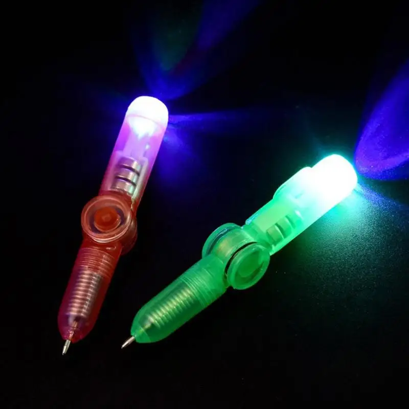 Светодиодный спиннинг ручка шариковая ручка фиджет ручной Топ светящийся в темноте светильник игрушки подарок шариковая ручка детские игрушки для сброса давления