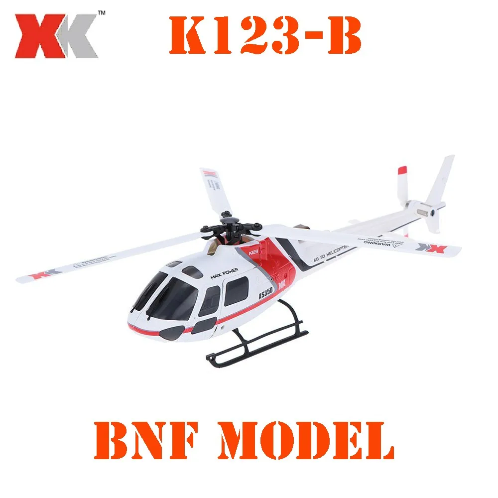 БНФ модель XK AS350 K123-B 6CH 3D 6G система бесщеточный двигатель BNF вертолет