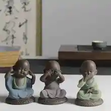 Чай yixing zisha для домашнего питомца, креативное домашнее украшение для домашнего питомца, статуэтка монах ручной работы, маленький размер, дзен стиль, чайная игра в китайском стиле, распродажа