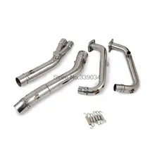 Мотоцикл из нержавеющей выхлопной трубы для Кавасаки ниндзя 250R EX250J 2008 2009 2010 2011 2012