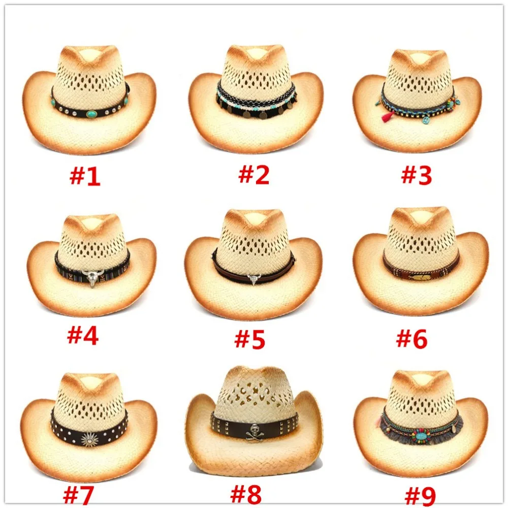 Женская пляжная плетеная шляпа Sombrero с кисточками и лентой размер 58 см 2019|Мужские