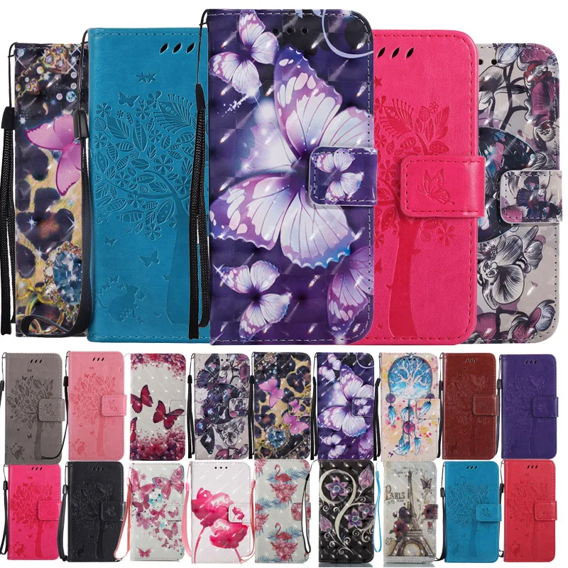 

Flip Case For Sony Xperia XA Ultra XA1 Z6 XZ XZS XR Z3 Z5 E6 L1 XZ1 XZ2 Compact Coque Butterfly Flower Wallet Cover For iPhone X