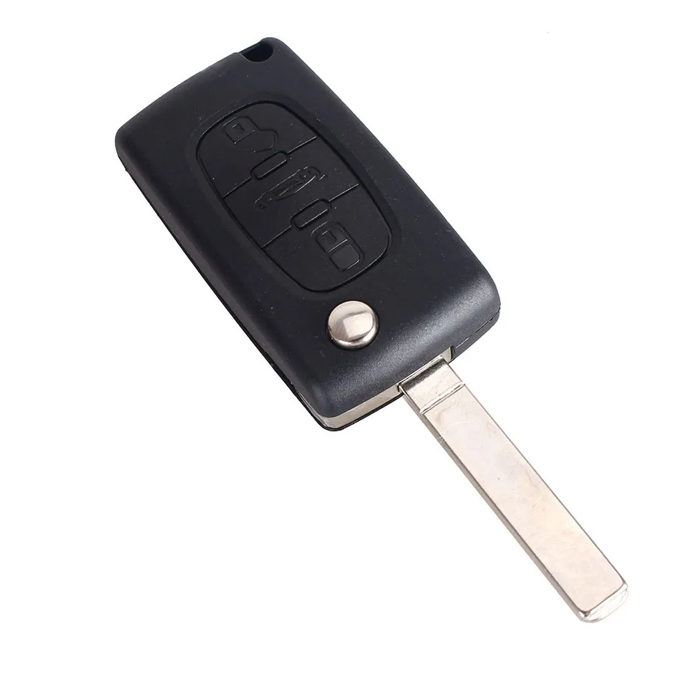 

Replacement 3 Buttons Flip Remote Uncut Blade Car Key Case Cover Shell Fob for CITROEN C2 C3 C4 C5 C6 Light Symbol