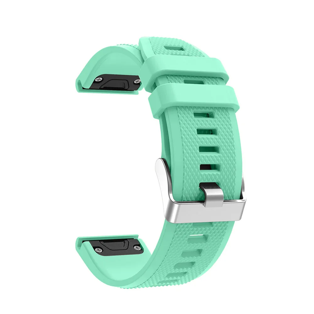 Ремешок для часов Quick Release наручный ремешок для часов Garmin Fenix 5 forerunner 935 gps ремешок для часов с принтом Модный спортивный силиконовый - Цвет: Mint green