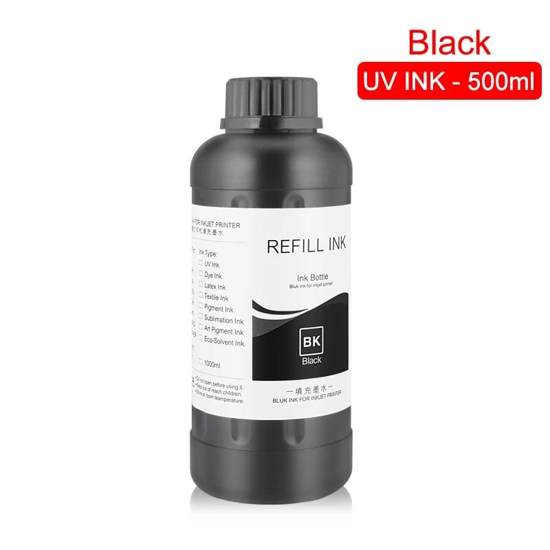 Продажа 500 мл бутылка светодиодный УФ чернила для Epson DX4 DX5 DX6 DX7 печатающая головка для R1800 R1900 4800 4880 7880 Светодиодный УФ планшетный чернила (8 цветов на в...