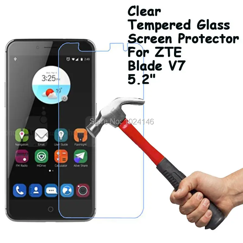 Прозрачное твердое закаленное стекло для ZTE Blade V7 5 2 дюйма защита экрана