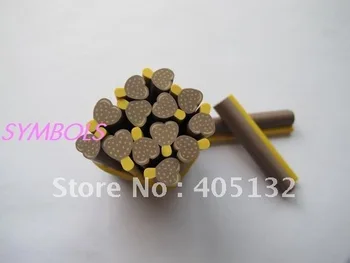 

N-03 50pcs Big Heart Chocolate Ice Lolly Shape Clay Cane Fancy Nail Art Polymer Clay Cane Big Cane