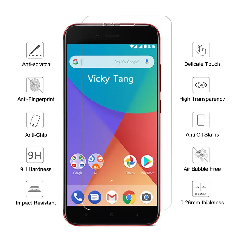 Закаленное стекло для Xiaomi mi A1 Защитная пленка экрана Mia1 Mi5X 5x стеклянная