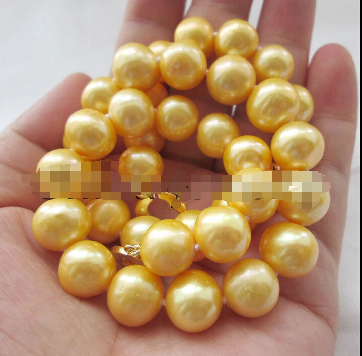 

song voge gem nanJ0710 golden round freshwater pearl necklace