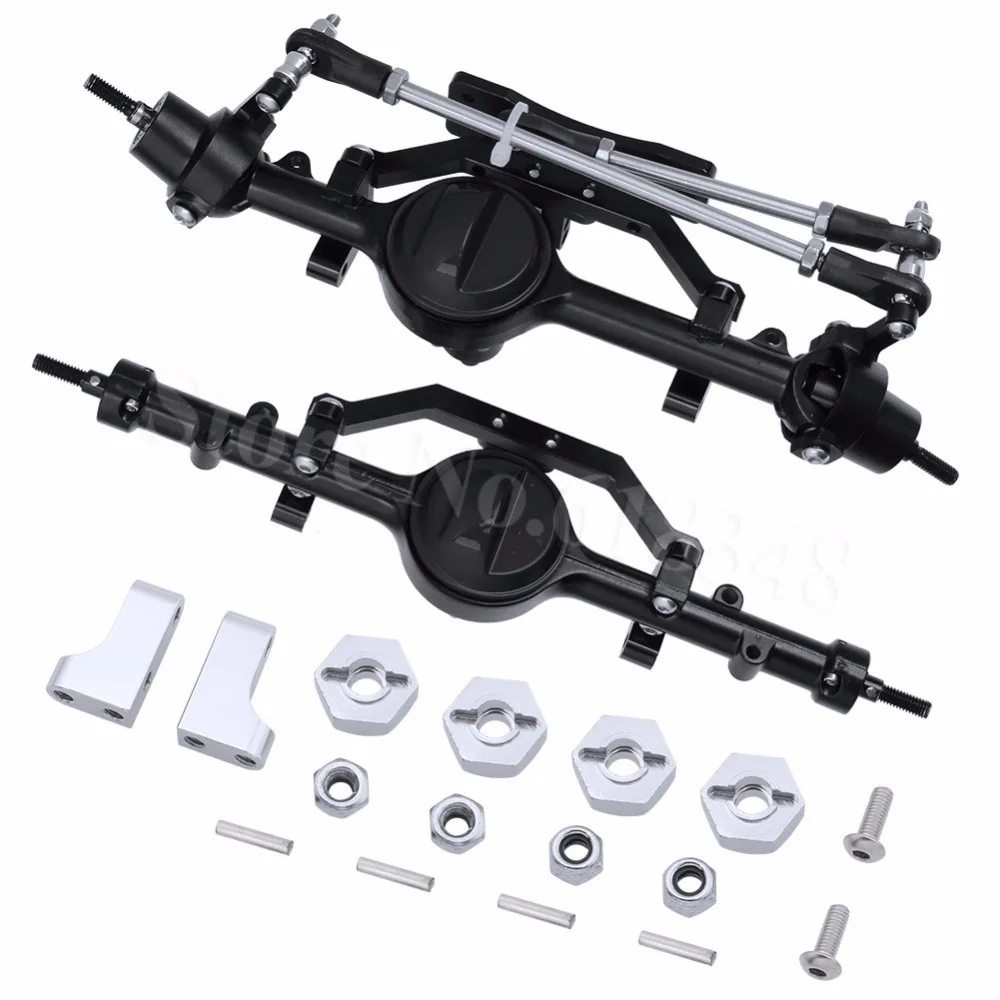 

Aluminum Alloy Front And Rear Axle Complete Set CNC Machined for RC4WD D90 Yota II RC Rock Crawler Car Replacement Red /Black