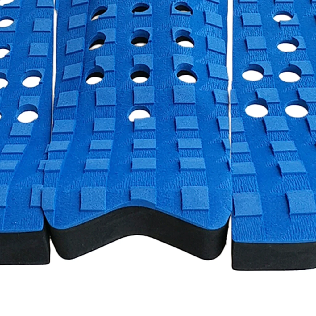5 Pieces Square Grooved EVA Surfboard Skimboard Longboard SUP Traction Deck Grip Tail Pad Trimmable Sheet Accessories