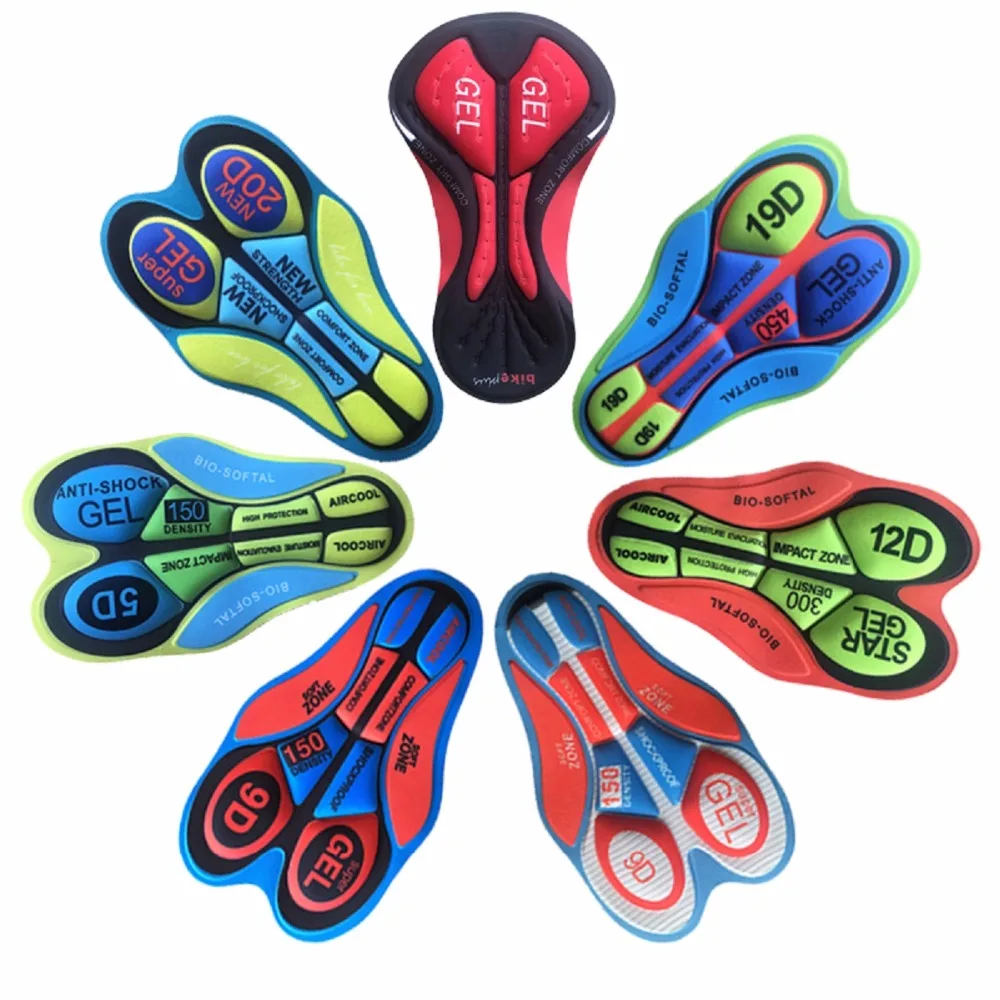 

10 Pieces/lot Cycling 9D Gel Pad Bike Cushion Shorts Riding Seat Cushion Bicycle Racing Cycling Underwear 12D 20D Gel Padded