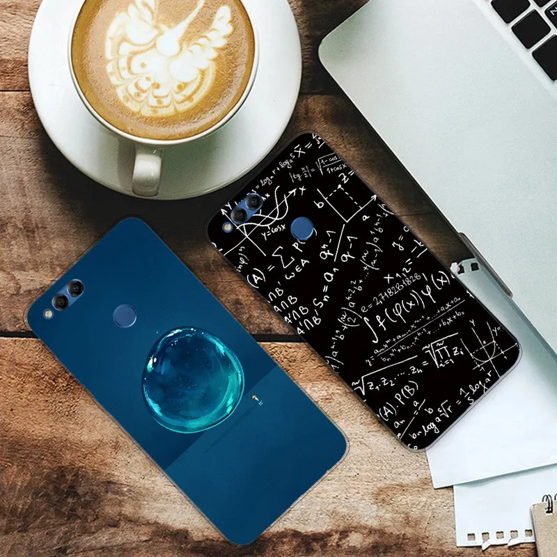 Чехол для Huawei Honor 7X мягкий силиконовый бампер задняя крышка из ТПУ с принтом 9X 8X