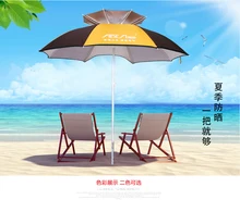 Eisenhower fishing umbrella 2 meters 2.2 meters zipper aprons umbrella full sunscreen rainproof tent umbrella