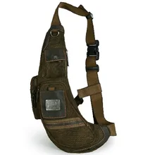 Открытый Винтажный Ретро Холст один ремень нагрудный рюкзак мужской путешествия слинг мужчины go-bag тактические Треугольные сумки