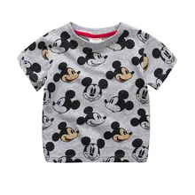 Модная летняя детская одежда хлопковые футболки топы для маленьких девочек с Микки Маусом, одежда, костюм для младенцев