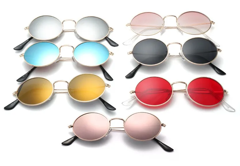 CCSPACE, 7 цветов, Овальные Солнцезащитные очки для мужчин и женщин, Метрическая круглая оправа, красные линзы, Брендовые очки, дизайнерские, модные, мужские, женские, оттенки 45340