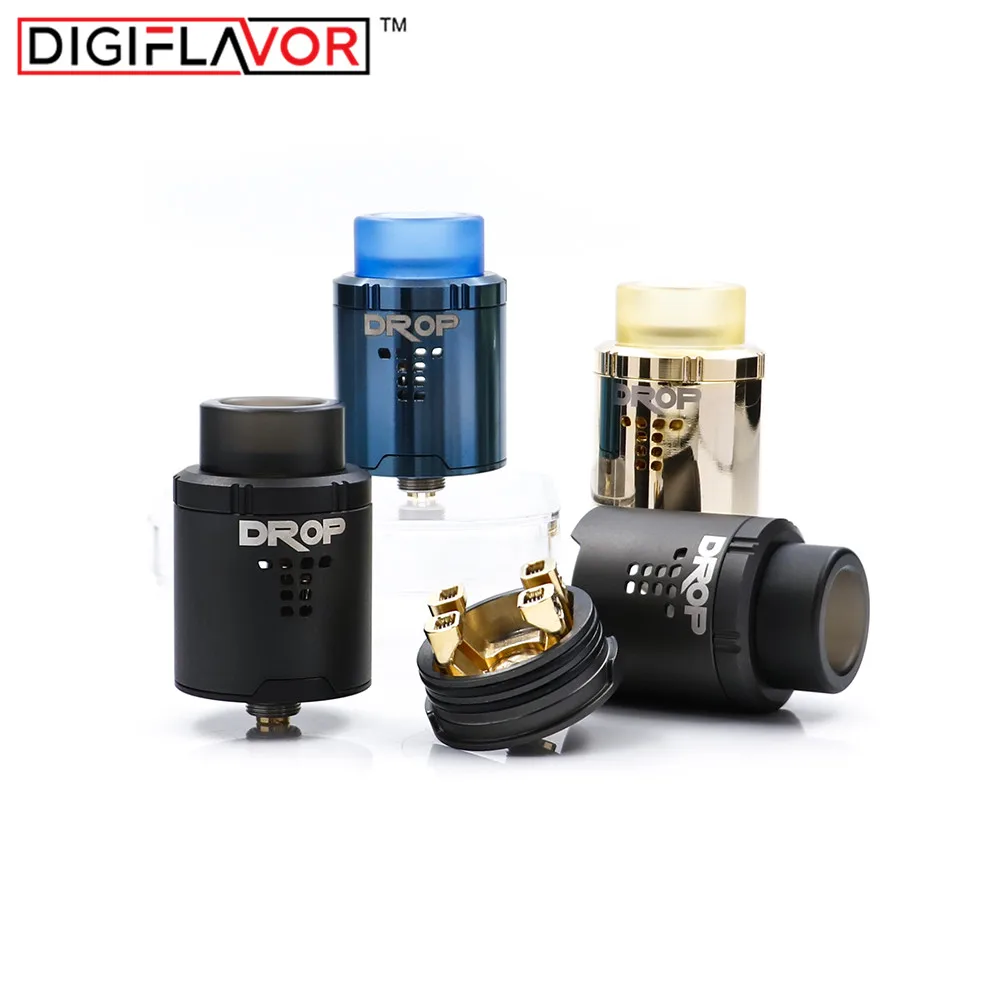 

2PCS RDA Digiflavor DROP RDA electronic cigarette tank atomizer fit geekvape gbox mod voopoo drag Mesh plus RDA Coil Father King