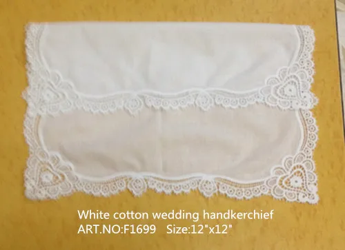 Набор из 12 модных хлопковых носовых платков 12-дюймовый свадебный платок Sweeet Heart Hankie Винтажный кружевной носовой платок для невесты/женщин