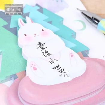 

4 pack/lot Cartoon Animals Cute Notes Kawaii Sticky Memos Creative Memo Pad Sticker Stationery Wholesale