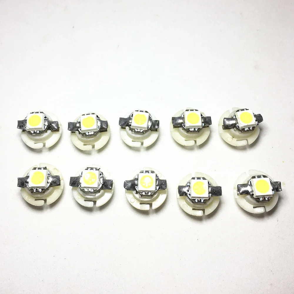 10 шт. B8.4 светодиодные лампы T5 B8.4D 5050 1SMD 12 В|Сигнальная лампа| |